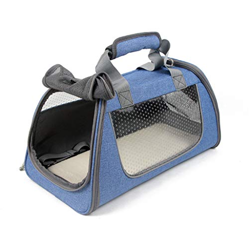 LYJIN Perrito Cabo Viajar portátil Bolsa Transparente Bolsa de Gran Campo de visión de Alta Capacidad poroso y Transpirable Comfort aliviar la ansiedad Multicolor Opcional,Azul,L