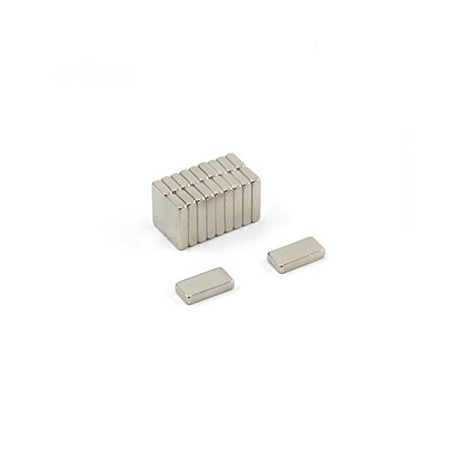 Magnetastico® 40 imanes de neodimio N52 rectangulares, 10 x 5 x 2 mm, para nevera, tablón de anuncios, imán permanente para pizarra blanca, imán rectangular