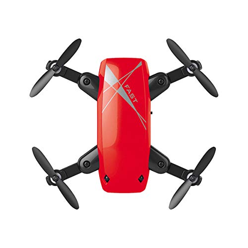 Mallalah S9HW Mini Drone con cámara HD S9 Plegable RC Quadcopter altitud helicóptero WiFi FPV Micro Bolsillo Dron con Cámara Size con Cámara (Rojo)