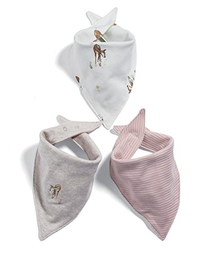 Mamas & Papas Pack of 3 Deer Bandana Bibs Fulár, rosa, Talla única (Pack de 3) para Bebés