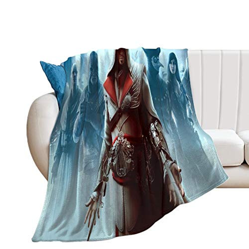 Manta de felpa ligera para todas las estaciones, Assassin's Creed Game Brotherhood, de algodón premium, para parejas, 150 x 200 cm