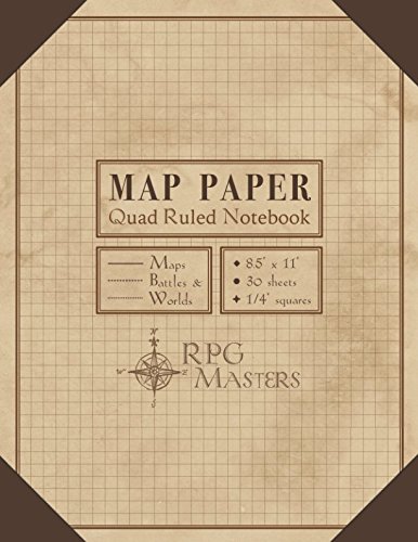 Map Paper: Quad Ruled Book for Map Making