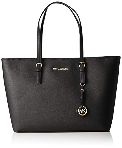 Michael Kors Jet Set Travel, Bolso totes para Mujer, Negro (Black), 12.7x29.2x43 centimeters (W x H x L)