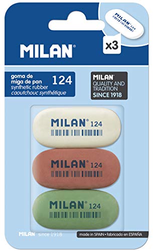 Milan BMM9203 - Pack de 3 gomas de borrar