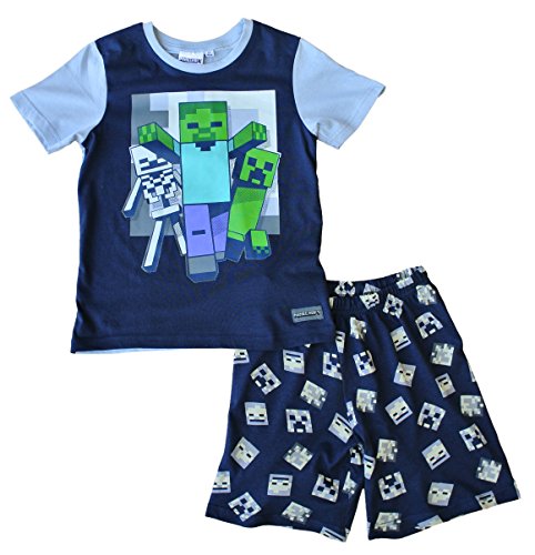 Minecraft Niños Short Navy Pijamas Set Undead Boy