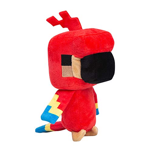 Minecraft- Peluche Loro Explorador, Color rosso (JNX 889343107207) , color/modelo surtido