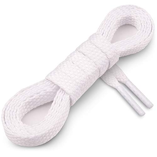 Miscly Cordones Planos [3 Pares] 6mm Para Zapatillas, Zapatillas Deportivas, Zapatos Deportivos y Botas (69 cm, Blanco)