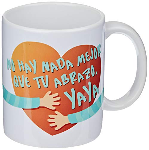 Mopec Taza cerámica No hay nada.Yaya, Blanco, Talla única