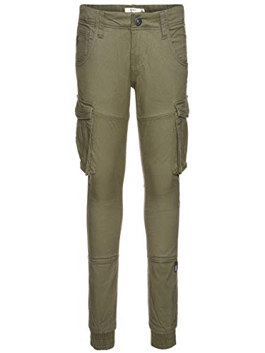 NAME IT Nitbamgo Reg/r TWI Ca Pant M Nmt Noos Pantalones, Verde (Deep Lichen Green Deep Lichen Green), 164 para Niños