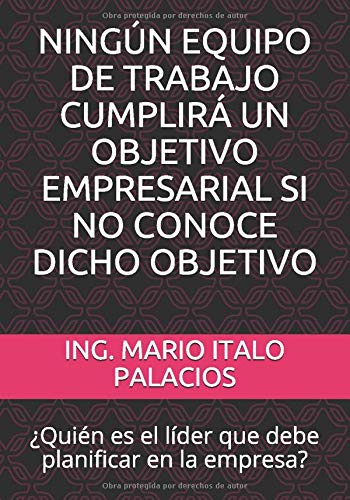 NINGÚN EQUIPO DE TRABAJO CUMPLIRÁ UN OBJETIVO EMPRESARIAL SI NO CONOCE DICHO OBJETIVO: ¿Quién es el líder que debe planificar en la empresa?