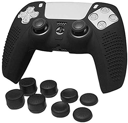 Ninguno / funda de silicona de marca antideslizante para controlador PS5 X 1+ empuñaduras de pulgar X 8 Siutable para controlador PS5 / P4 / PS3