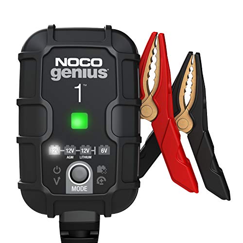 NOCO GENIUS1EU, Inteligente automático de 1A, Cargador 6V y 12V, mantenedor desulfatador de batería con compensación de Temperatura