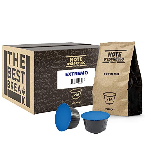 Note D'Espresso - Cápsulas de café "Extremo" Exclusivamente Compatibles con cafeteras de cápsulas Nescafé* y Dolce Gusto* 7 g (caja de 96 unidades)