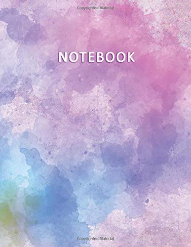 Notebook: Cuaderno para notas con 100 páginas blancas y numeradas - Índice de inicio - Elegante portada con un hermoso efecto de acuarela - Tamaño A4 ... Doodles, Bocetos, Dibujos, Notas, Memorias