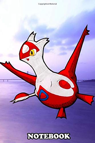 Notebook: Latias Flying Over A Purple Ocean Backdrop , Journal for Writing, College Ruled Size 6" x 9", 110 Pages