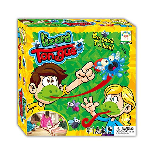 NSSTAR Divertido Juego Familiar para Atrapar Insectos, Juguete Interactivo, Juego de Mesa de Escritorio, Máscara de Lagarto, Juego de Comer Plagas, Regalo de Juguete para Niños Y Adultos