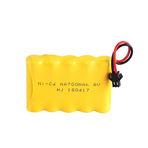 N/V Batería Ni-MH de 6 v 700 mAh / 1400 mAh / 1800 mAh / 2400 mAh / 2800 mAh / 3000 mAh para Juguetes RC, Tanques, Robots, Barcos, batería AA 6 V NiCD Gold