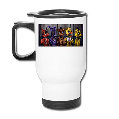 Old Forgot Five Nights at Freddy's 16 oz Vaso de acero inoxidable doble pared taza de café al vacío con tapa a prueba de salpicaduras para bebidas frías y calientes