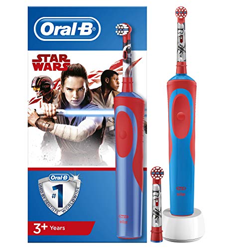 Oral-B Stages Power Kids - Cepillo Eléctrico Recargable para Niños con Personajes de Star Wars de Disney, 1 Mango, Cabezal de Recambio x 2