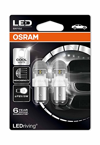 Osram 1557CW-02B Bombilla P21/5W 6000K Bay15D Cool 2W/0,4W 12 V, White, U