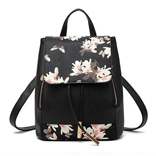 Pahajim Moda Bolso Mochila Mujer Casual Elegante Mochila Portátil de Cuero PU Bolsa Mujer Casual para Escuela, Oficina, Viajes