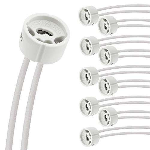 Paquete de 50 unidades Evolution GU10 Versión Zócalo Cerámica con 0,75mm² calidad de cable silicona para LED y halógeno