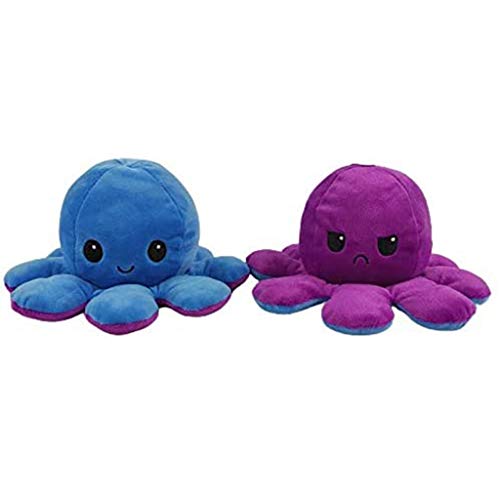 Peluche de Pulpo Reversible, Bonitos Juguetes de Peluche, muñeco Vibrante de Doble Cara, el Pulpo Reversible Original de Felpa, Peluche Doble Cara, Juguetes Creativos, Regalos para NiñOs (A)