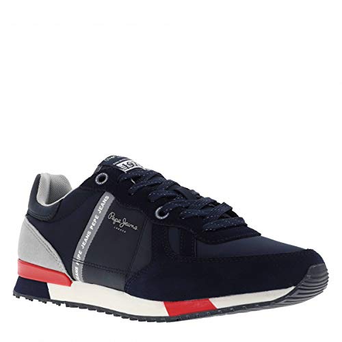 Pepe Jeans London Tinker Zero Second Zapatillas para Hombre , Azul ( 595NAVY ) , 42 EU