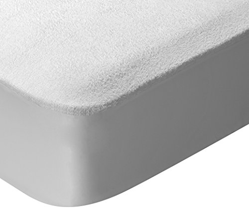 Pikolin Home - Protector de colchón en rizo algodón, impermeable y transpirable, 120x190/200cm-Cama 120 (Todas las medidas)