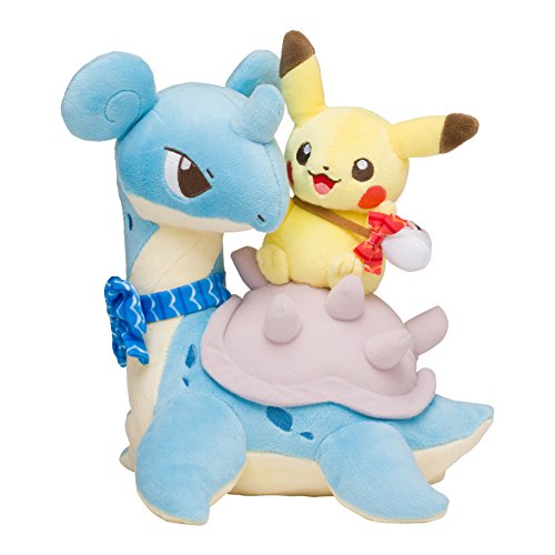 Pokèmon Center Original Plush Toy Peluche Pikachu Riding Lapras Lokhlass