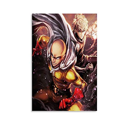 Póster de anime One Punch Man Saitama Superman, rollo de pared, póster, decoración de sala de estar, dormitorio, decoración 04, lienzo decorativo para pared, sala de estar, dormitorio, 30 x 45 cm