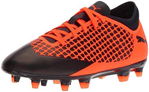 Puma Future 2.4 FG Piel, Puma Black-Shocking Orange, Talla 6 M US Big Kid