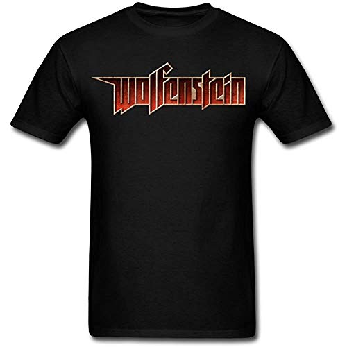 Pure Cotton Wolfenstein Logo Males T-Shirts