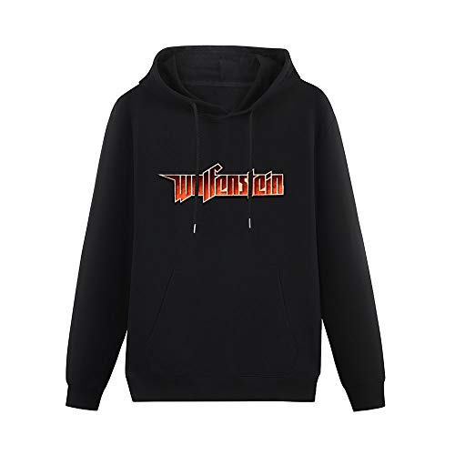 Pure Cotton Wolfenstein Logo Sweater Hoodie Sweatshirt Hooded Sweat Hoody Pullover Black M