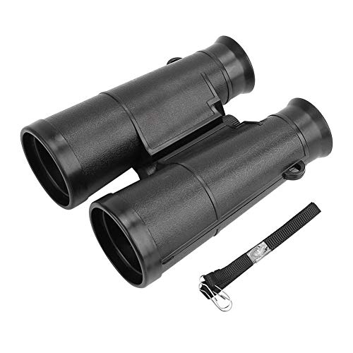 Qiter Telescopio para niños, 3 Colores 6 * 42 Telescopio Binoculares Juegos Militares al Aire Libre Juguetes 5.1 * 4.5 * 2.0in con Correa PP Telescopio(Black)