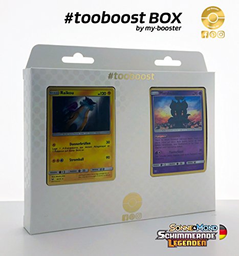 Raikou 32/73 Holo Y Marshadow 45/73 Holo - #tooboost X Sonne & Mond 3.5 Schimmernde Legenden - Box de 10 Cartas Pokémon Aleman + 1 Goodie Pokémon