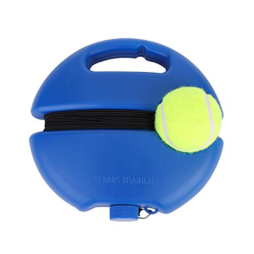 RiToEasysports Zócalo de Rebote para Entrenador de Tenis Zócalo de Tenis de autoentrenamiento con Pelota de Tenis de Cuerda para niños, Adultos, Principiantes