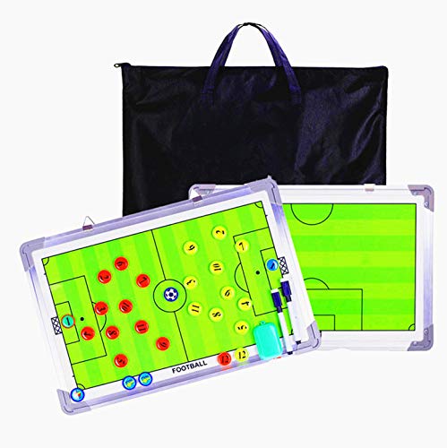 RoseFlower Carpeta Táctica de Futbol, Carpeta Pizarra Táctica de Entrenamiento Entrenador Magnéticas de Fútbol con Imanes, Lapiceros y Borrador (Tamaño: 45 x 30 cm)