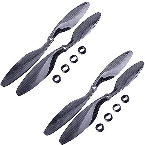 RUIZHI RC 2 pares 1045 Hélices de fibra de carbono de liberación rápida de bajo ruido CW / & CCW Props para aviones de cuatro ejes y varios ejes