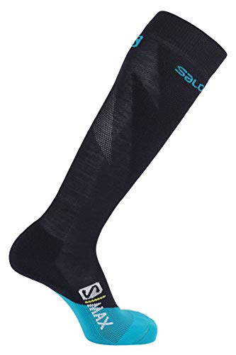 SALOMON S/MAX W 1 Par de Calcetines Altos, Mujer, Negro/Azul (Night Sky/Tile Blue), S (36-38)