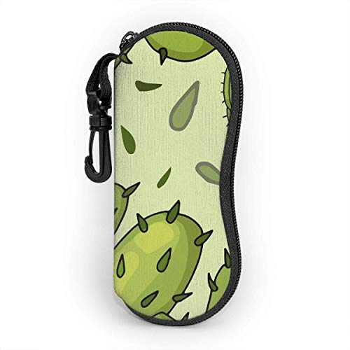 Savage Cactus Con Espinas Unisex Moda Portátil Gafas Caso Estudiante Papelería Caja Bolsa de Almacenamiento Cartera con Gancho Cremallera 3.1 x 6.6 pulgadas