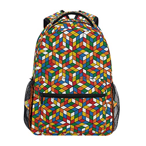 Schoolbag Magic Square Cube College Daypack Casual Especial Impresión De Regalo De Viaje Mochila Escuela Estudiante Adolescentes Ligero Bolso De Hombro Vintage