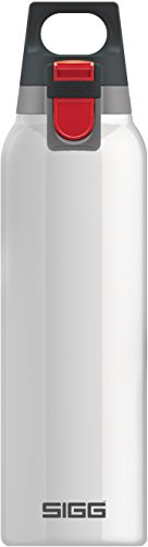 SIGG Hot & Cold ONE White Botella térmica (0.5 L), cantimplora térmica aislante sin sustancias nocivas, botella de acero inoxidable para usar con una mano