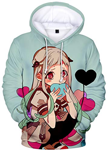 Silver Basic Toilet Bound Hanako Kun Sudadera para Mujer de Manga Larga con Bolsillo Grande Anime Cosplay Ropa XS,62Yahiro Nene-2