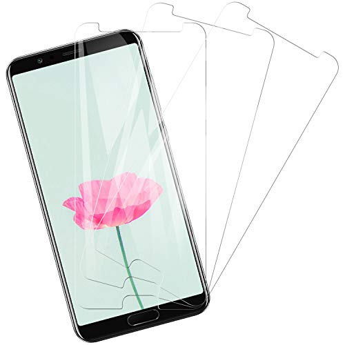 Snnisttek Huawei Honor View 10 Protector Pantalla, 3 Unidades Cobertura Toda Pantalla Cristal Templado Honor View 10, Alta Definicion, Vidrio Templado, 9H Dureza, Sin Burbujas Anti-Arañazos