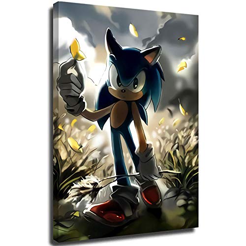 Sonic My all time favorite 3D pintado a mano moderno efecto 3D con marco para decoración de sala de estar 45,72 x 60,96 cm