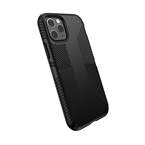 Speck Funda Protectora Antideslizante para iPhone 11 Pro Estuche Antichoque Duradero Resistente para Teléfono Móvil Smartphone Apple - Presidio Grip - Negro