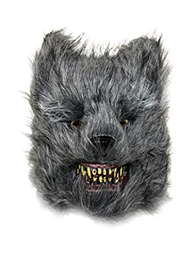 StageOnline - Máscara de lobo para disfraz de hombre lobo adulto con búho para bestia de Halloween, lobo, máscara de miedo, disfraz de lobo grande, máscaras espeluznantes para mascaradas - fiestas, A