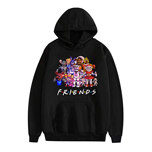 Sudadera con capucha 3D FNAF con diseño de cómics, con cordón, para niños, niñas y adultos