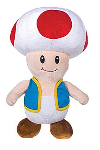 Super Mario Bros - Peluche Seta Toad de 30centimetros Calidad Super Soft